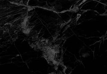 Abstract black marble patterned texture background.