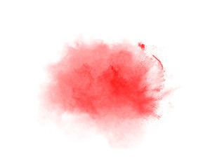 Red watercolor background. Abstract watercolor blot brush