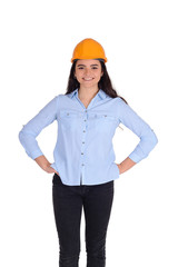 Portrait of a beautiful female architect