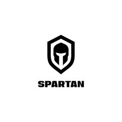 solid sparta and shield logo
