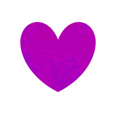Pink purple heart isolated on white background. Bright festive background for packing, design of cards, covers, gifts, invitations  for  wedding, birthday, Valentine's Day, mother's Day