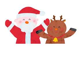 サンタ&トナカイ上半身