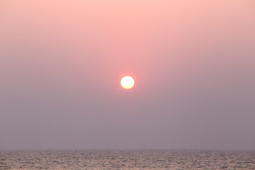 Sunset on the Goa beach, India