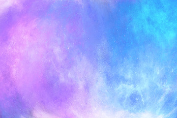 Abstract space background with nebula and stars. Fractal galaxy of the universe.