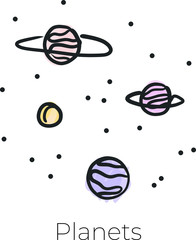 Handdrawn Planets