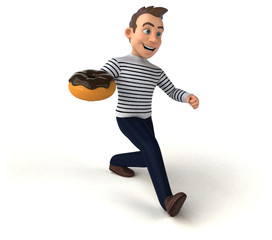 Fun 3D cartoon casual character