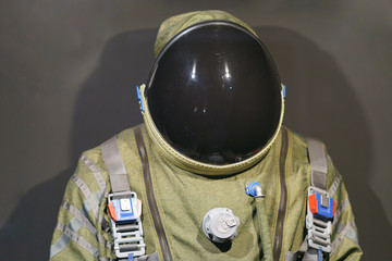 Photography of astronaut spacesuit designed for flight on the Soviet spacecraft Buran. VDNH / VDNkH (Exhibition of Achievements of National Economy).