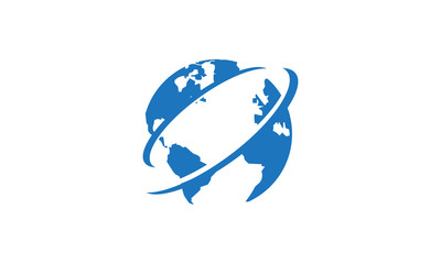 Fototapeta na wymiar Travel Flight Logo World Globe vector