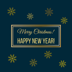 Merry Christmas and Happy New Year greeting card