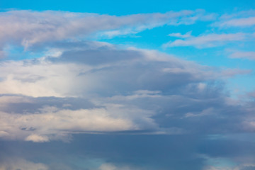 Clouds in the sky at sunset as a background