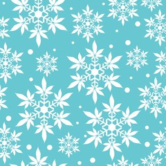 Christmas snowflakes with cannabis leaf seamless vector pattern