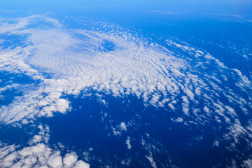 Black sea as background view from an airplane