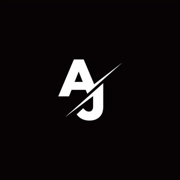 AJ Logo Letter Monogram Slash with Modern logo designs template