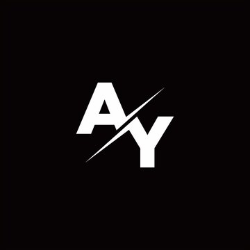 AY Logo Letter Monogram Slash with Modern logo designs template