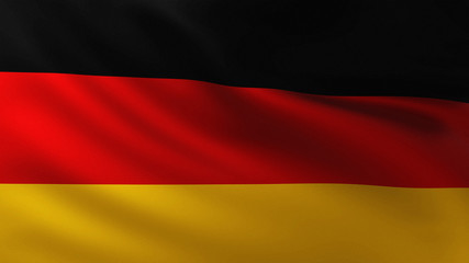 Large German Flag in the wind