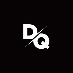 DQ Logo Letter Monogram Slash with Modern logo designs template