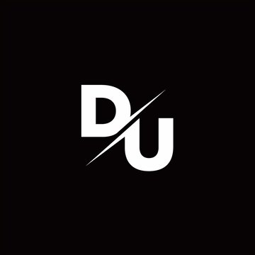 DU Logo Letter Monogram Slash with Modern logo designs template