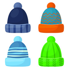 Winter cap vector design illustration isolated on white background