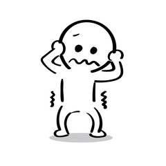 困る　震える　人