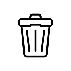 Trash Can Icon Vector Simple Design