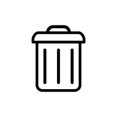 Trash Can Icon Vector Simple Design