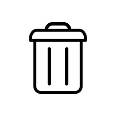 Trash Can Icon Vector Simple Design