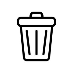 Trash Can Icon Vector Simple Design