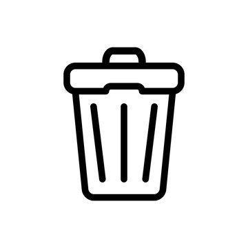 garbage can clip art black and white