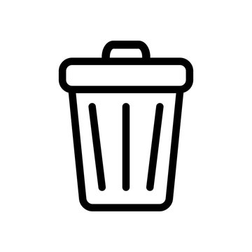 recommend clip art: Trash Can Icon Vector Simple Design