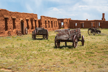 Fototapeta na wymiar Inside the Ruins at Fort Union National Monument