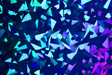 blue sparkling background with triangular glitters