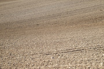 Plowed field view