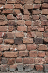 old ruined brick walls