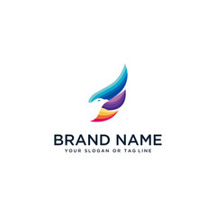 bird design logo in full color vector style template