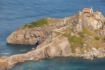 San Juan de Gaztelugatxe chapel in Basque country coastline. Spain