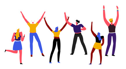 Rock concert or music festival audience back view