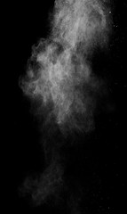 Explosion of colored powder isolated on black background. Abstract colored background. holi festival.