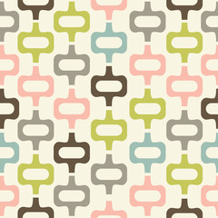 mid century style seamless pattern