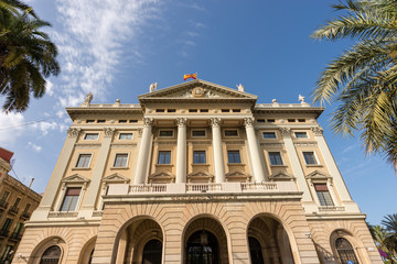 Gobierno Militar, building of the military government in Barcelona, Catalonia, Spain, Europe. Its construction began in 1928 to house the offices of the Ministry of War