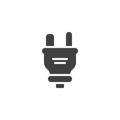 Type E electric Plug vector icon. filled flat sign for mobile concept and web design. Power plug glyph icon. Symbol, logo illustration. Vector graphics