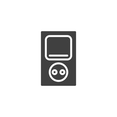 Electrical socket with power switch vector icon. filled flat sign for mobile concept and web design. Electric outlet and switch glyph icon. Symbol, logo illustration. Vector graphics