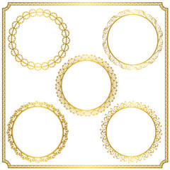 set of golden abstract frames