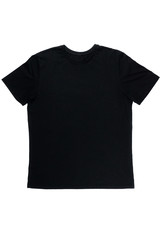 black t-shirt on white background