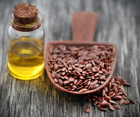 Flax seeds with oil