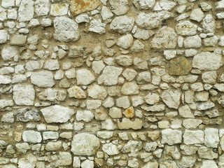Surface of old stonework wall closeup. Natural background.   