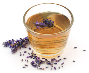 Lavender tea with flower