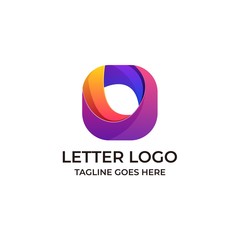 Fototapeta premium Letter O Design concept Illustration Vector Template
