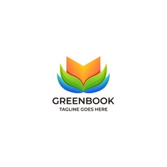 Book Green Educational Design Illustrations Vector Template