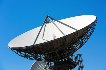 Satellite Dishes for telecommunication on Blue sky