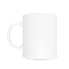 Blank White Cup Mockup Design isolated on white background. 3D Rendering